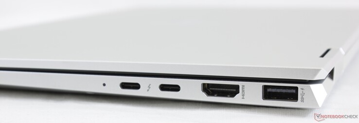 Правая сторона: 2x USB Type-C (Thunderbolt 3 + DisplayPort + Power Delivery), HDMI 1.4b, USB Type-A 3.1 Gen. 1