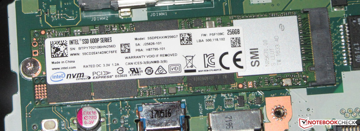 SSD от Intel, в нашем случае, служит основным накопителем данных.