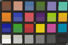 Скриншот ColorChecker. Исходные цвета находятся в нижней половине каждого блока.