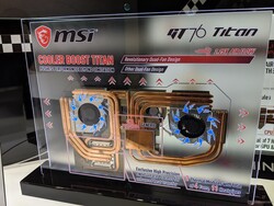 Радиаторы в MSI GT76 обладает повышенной площадью ребер, вентиляторы выбрасывают воздух сразу в две стороны