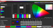 Color Space: DCI-P3 (профиль: расширенный, цветовая температура: стандартная)