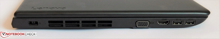 Слева: вход питания, VGA, HDMI, 2x USB 3.0