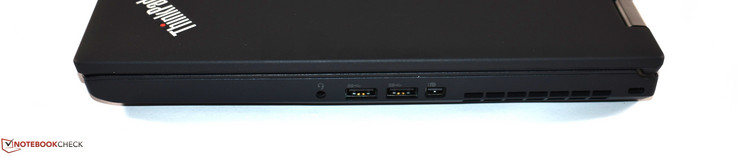 Правая сторона: комбинированный аудио разъем, 2x USB 3.0 Type-A, MiniDisplayPort