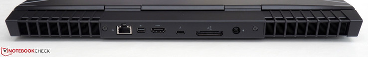 Сзади: сеть RJ45, Mini-DisplayPort 1.2, HDMI 2.0, Thunderbolt 3, внешний видеоадаптер Graphics Amplifier, питание