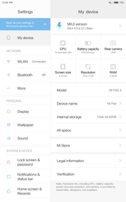 Xiaomi Mi Pad 4 (LTE), сведения об устройстве