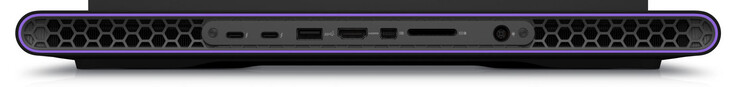 Задняя сторона: 2x Thunderbolt 4 (Displayport, Power Delivery), USB 3.2 Gen 1 (USB-A), HDMI 2.1, Mini Displayport 1.4, memory card reader (SD), разъем питания