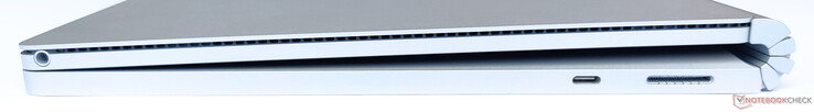 Правая сторона: аудио разъем, 1x USB 3.2 Gen2 Type-C, surface connector (клавиатурный док)