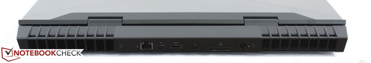 Справа: сеть Gigabit RJ-45, порты mDP 1.2, HDMI 2.0, порт Alienware Graphics Amplifier, вход питания
