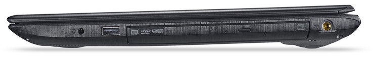 Справа: 3.5-мм аудиоразъем, USB 2.0 (Type A), DVD-привод