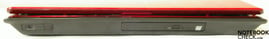 Передняя панель: выключатели WLAN и Bluetooth, DVD дисковод