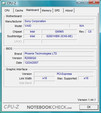 CPU-Z информация о Sony Vaio VGN-CR31S/W