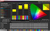 Тест CalMAN ColorChecker (цветовое пространство: sRGB), режим дисплея "Яркий"