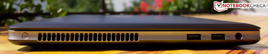 Слева: Кнопка восстановления ОС, 2x USB 2.0, аудио