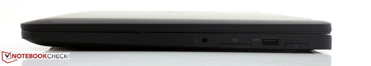 Справа: аудиоразъем, SD-картридер, USB 3.0, SIM-слот