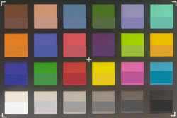 Снимок калибровочной таблицы ColorChecker Passport: Эталонные цвета - в нижней половине каждого цветового поля.