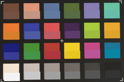 Снимок калибровочной таблицы ColorChecker Passport: Эталонный цвет - в нижней половине каждого поля.