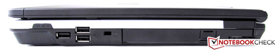 Справа: 3 х USB 2.0, разъем для замка Кенсингтона, привод оптических дисков