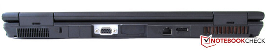 Сзади: VGA, RJ45 (LAN), DisplayPort