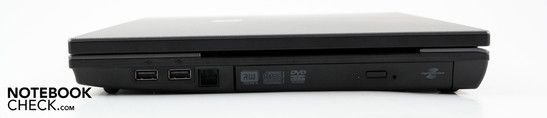 Right: Two USB 2.0s, modem, DVD multi.burner