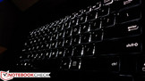 Подсветку клавиатуры можно выставить на один из трех уровней яркости.