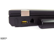 Разъем USB 2.0 с питанием и вход для модема  тоже находятся сзади.