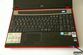 MSI Megabook GX620 Клавиятура и тачпад