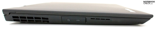 Слева: Аудиоразъемы, USB 2.0
