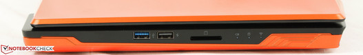 Слева: USB 3.0, USB 2.0, картридер (SD)