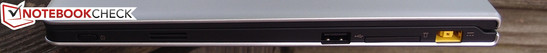 Правая грань: блокировка экрана, USB 2.0, картридер (SD/MMC), разъём питания