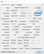GPU-Z: Intel HD Graphics 520