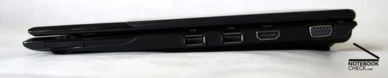 Справа:картридер 7-в-1, 2x USB, HDMI, VGA