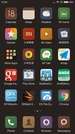 Xiaomi Mi4s. Домашний экран