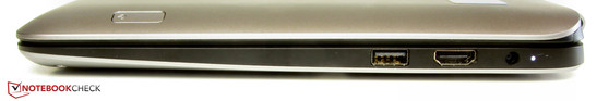 Справа: кнопка питания (на задней панели), USB 3.0, HDMI, разъем питания
