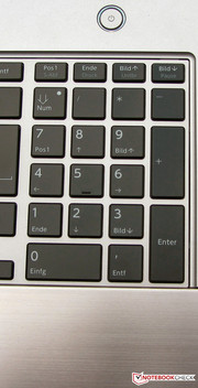 На клавиатуре присутствует цифровой блок.