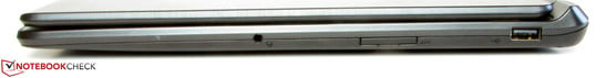 Справа: 3.5-мм 2-в-1 аудиоразъем, SD-кардридер, USB 2.0