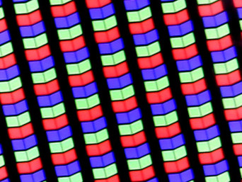 Сетка субпикселей RGB под увеличением (плотность пикселей - 166 PPI)