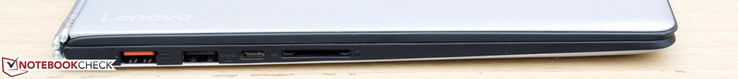Слева: USB 2.0/разъем питания, USB 3.0, USB 3.1 Type C, SD-картридер