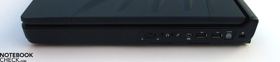 Правая сторона: аудио порты, FireWire, 2x USB 2.0, TOSlink, Кенсингтонский замок