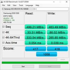 AS SSD: Samsung 850 EVO