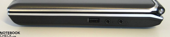 Вид справа: USB 2.0, аудио
