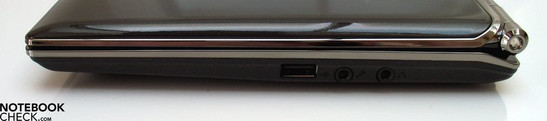 Вид справа: USB 2.0, аудио