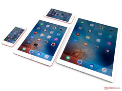 Сравнение размеров: iPhone SE, iPhone 6s Plus, iPad Pro 9.7 и Pro 12.9