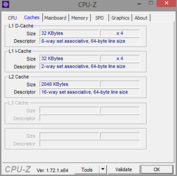 CPU-Z: кэши