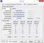 CPU-Z: Информация о памяти из SPD