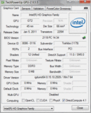 Информация о системе: GPUZ Intel HD Graphics 3000