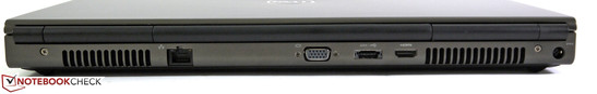 Сзади: Ethernet, видеовыход VGA, комбо-порт eSATA/USB 2.0, HDMI, разъем питания