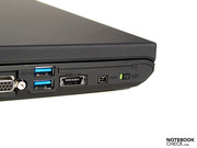 ... USB 3.0 с функцией sleep and charge (верху), комбинированный eSATA/USB и Firewire.
