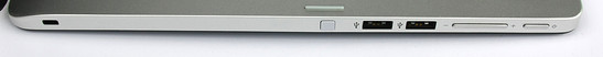 Слева: замок Kensington, кнопка Windows, 2 порта USB 2.0, качелька-регулятор громкости, кнопка питания