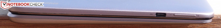 Слева: USB-C 3.1, регулятор громкости