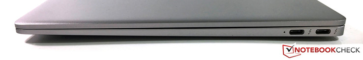 Справа: 2x USB 3.1 Type-C (2 поколения) с поддержкой Thunderbolt